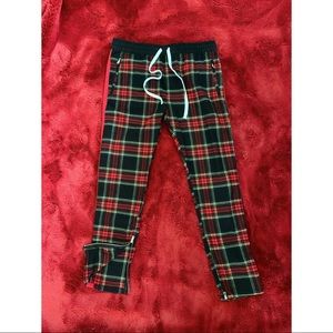 Forever 21 Plaid Zip Ankle Pants